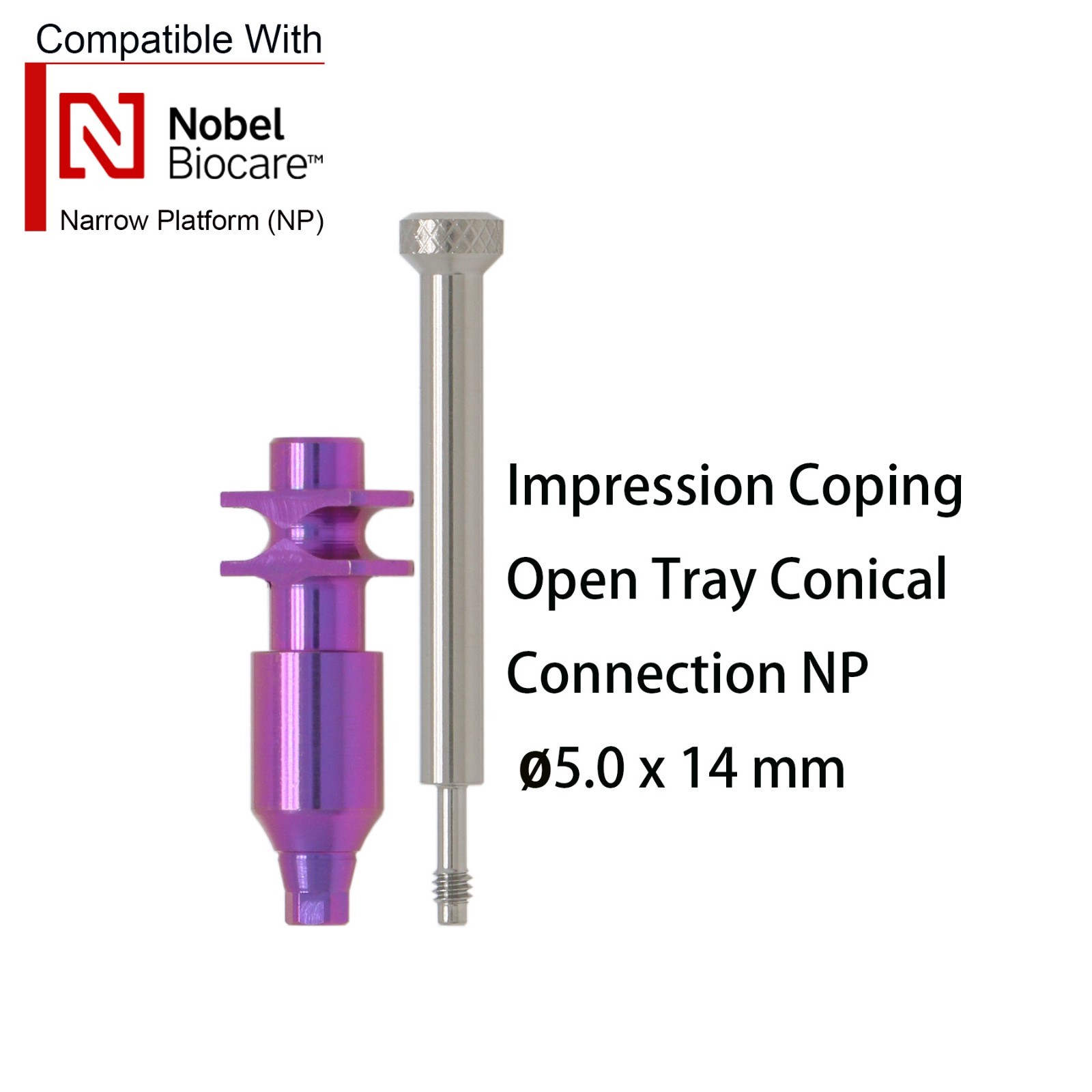 Nobel Active NP/RP Implant Scan body Impression Transfer Open/Close Coping Tray