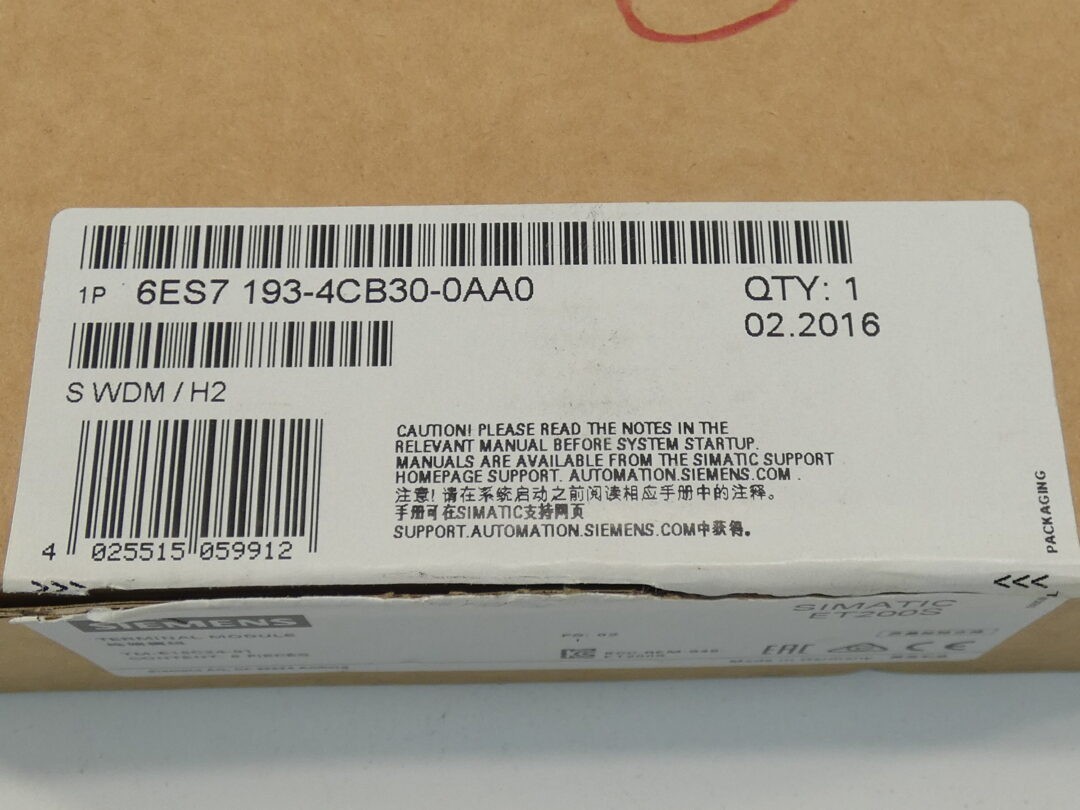*Box of 5* Siemens 6ES7193-4CB30-0AA0 Terminal Module SIMATIC – NEW Surplus!