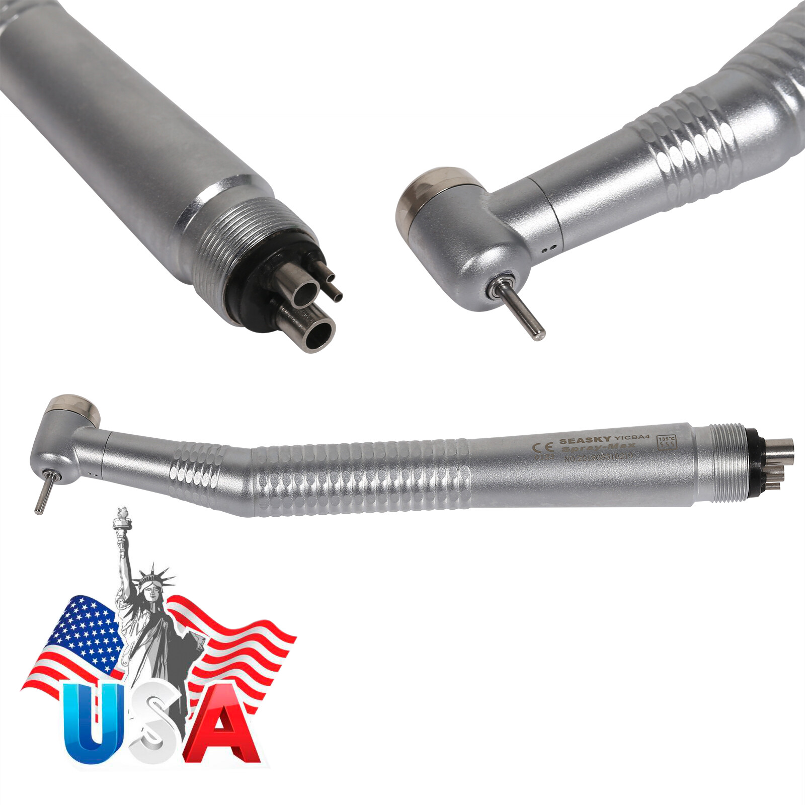 10PCS Dental High Speed Handpiece Push Button Standard 4 hole NSK Style SEASKY