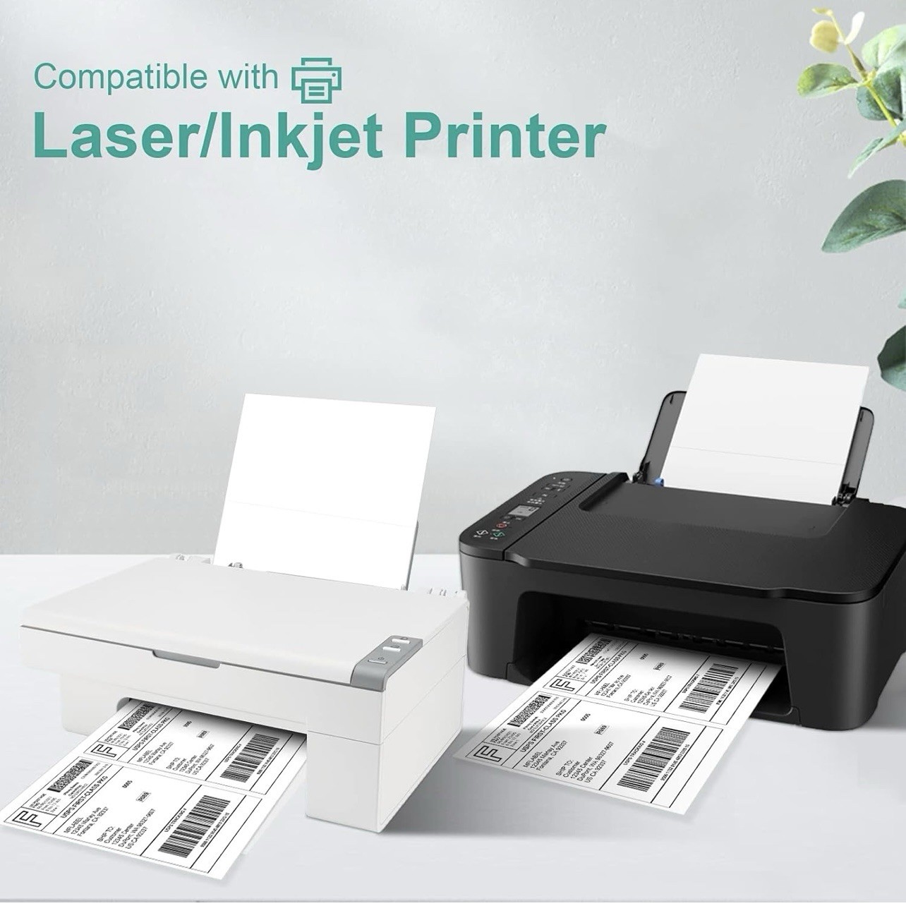 200 Shipping Labels Self Adhesive HALF SHEET 8.5 x 5.5 Blank 2 Labels Per Sheet