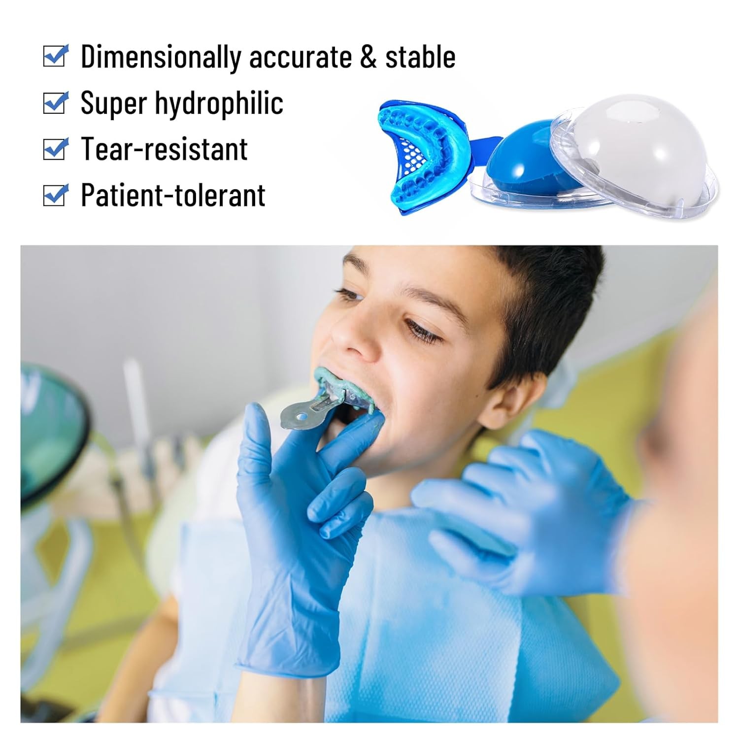 Dental Putty Fast Set VPS Dental Impression Material (400g Base & 400g Catalyst)