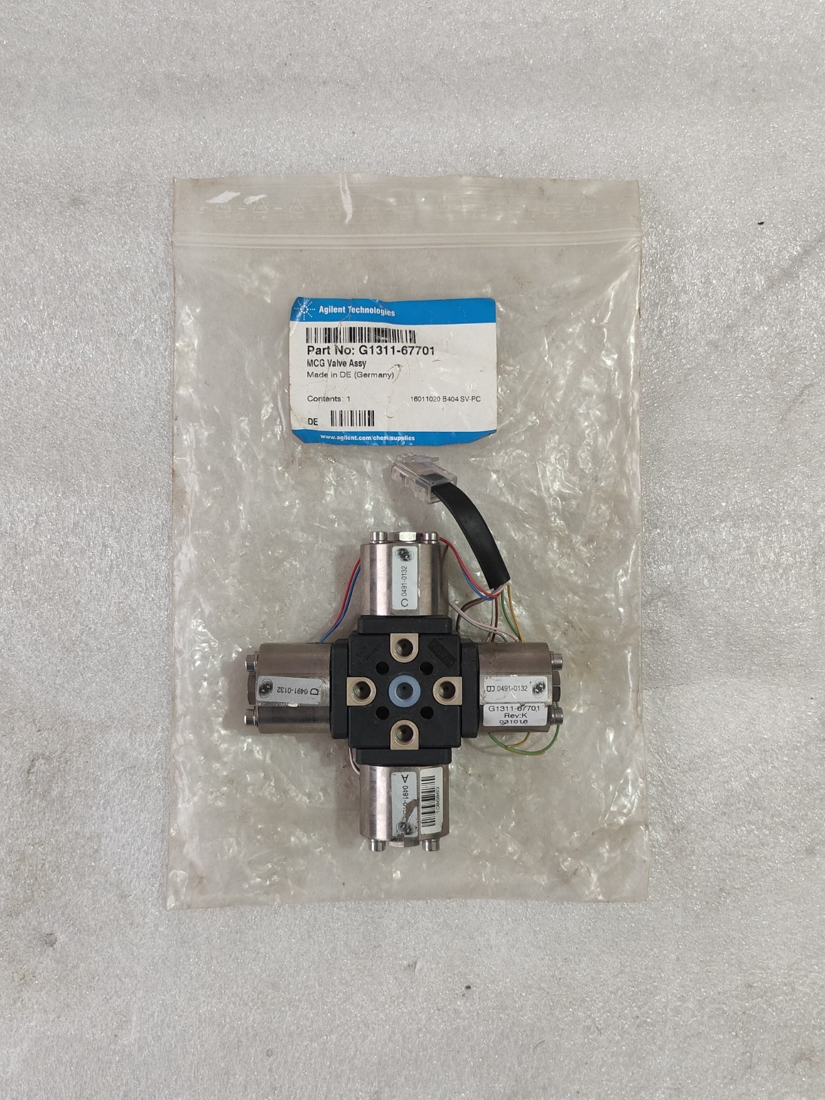 AGILENT TECHNOLOGIES G1311-67701 MCGV ASSY REV:K (WIRE BROKEN)