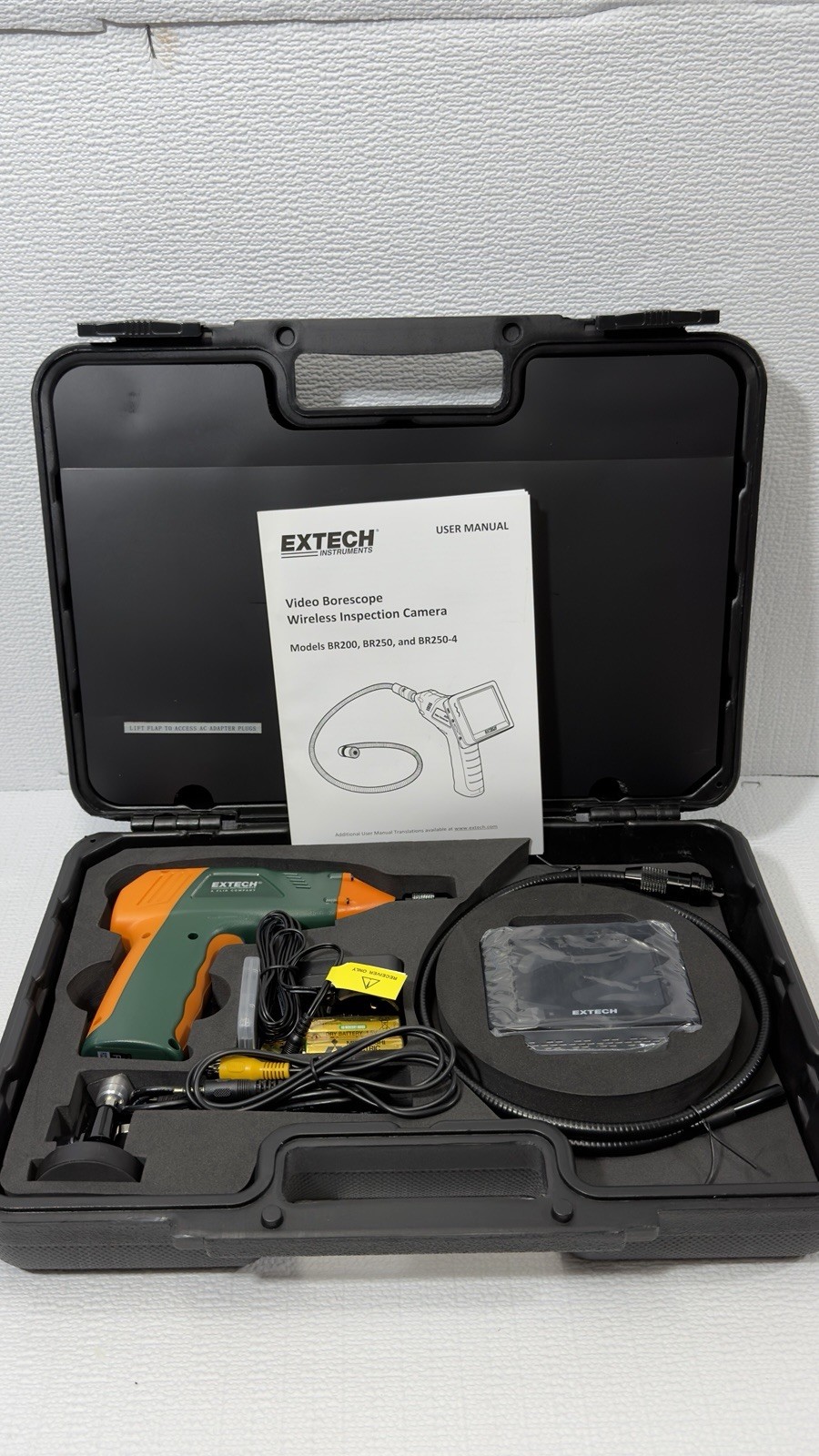 Extech BR250 – Video Borescope / Wireless Inspection Camera With 3 Foot Cable