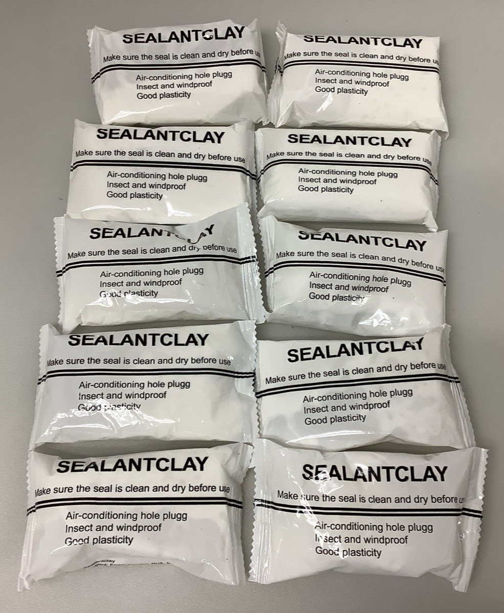 10 pcs White Waterproof Sealant Clay Air Conditioning Hole Repair Sealing