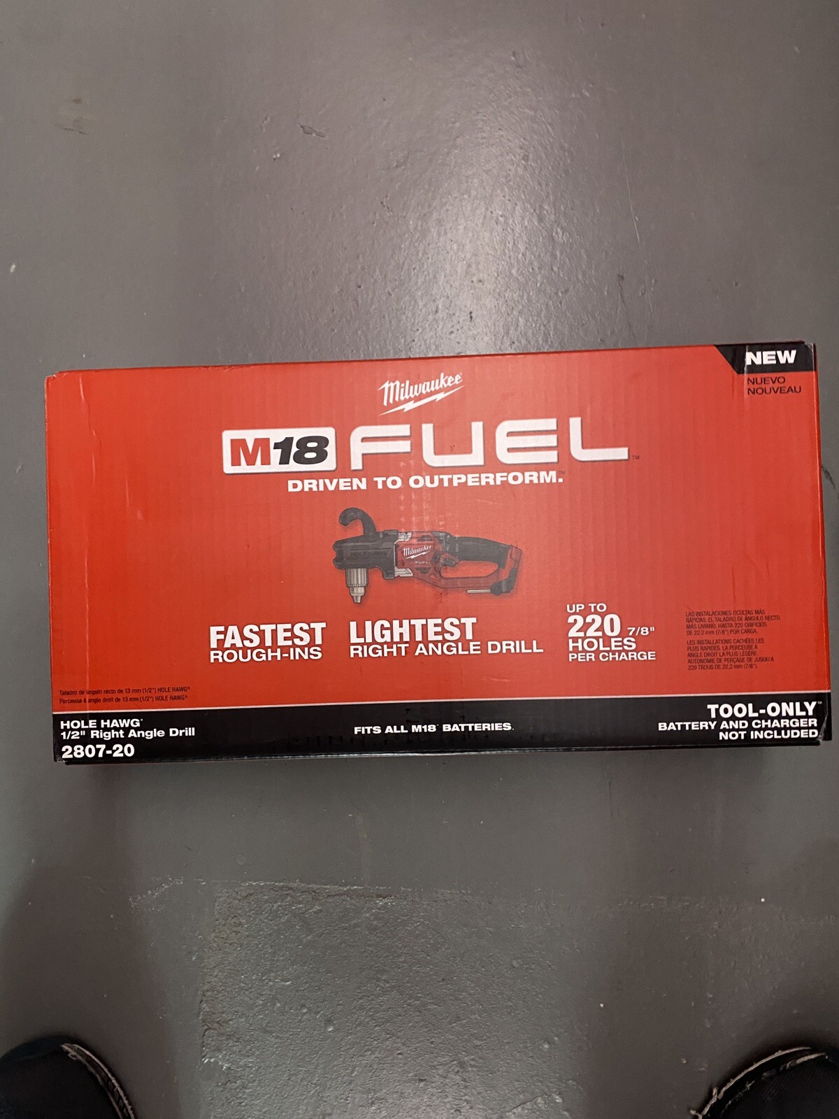 Milwaukee 2807-20 M18 Fuel Hole Hawg Cordless Right Angle Drill (Tool Only)