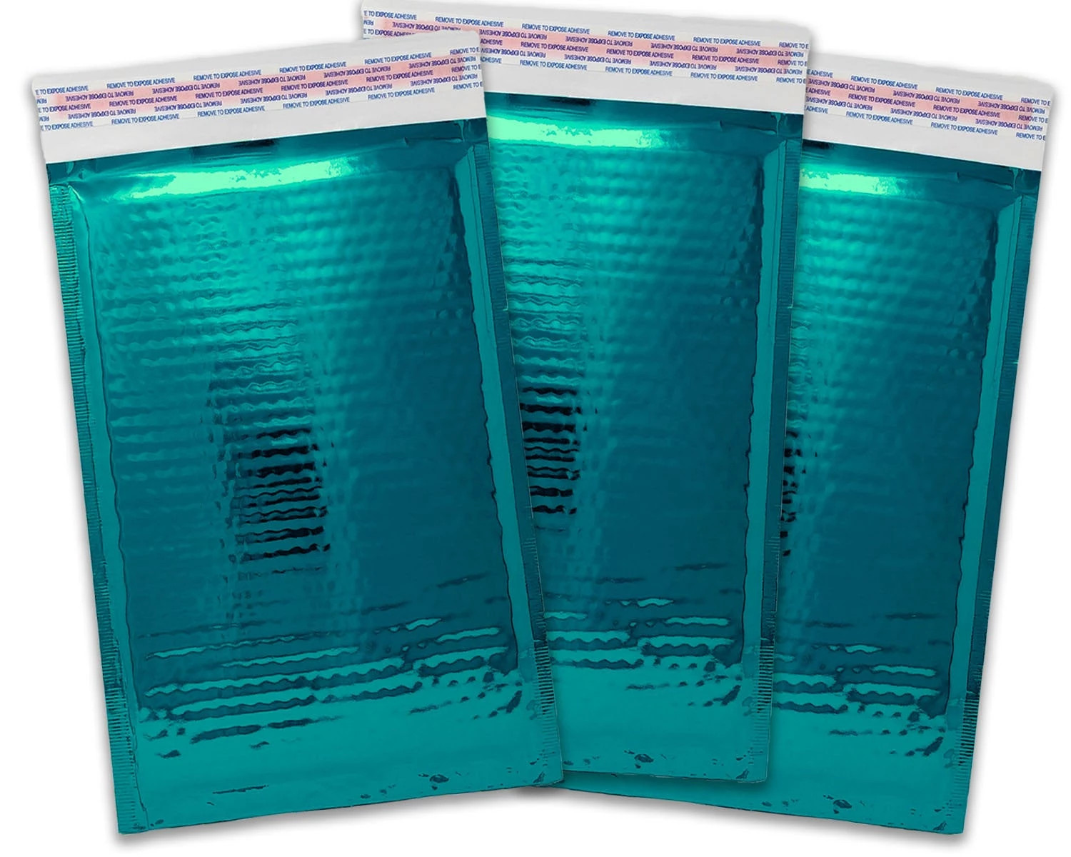 4×8 Metallic Bubble Mailers Padded Shipping Envelopes, Mirrored Hologram Choose!