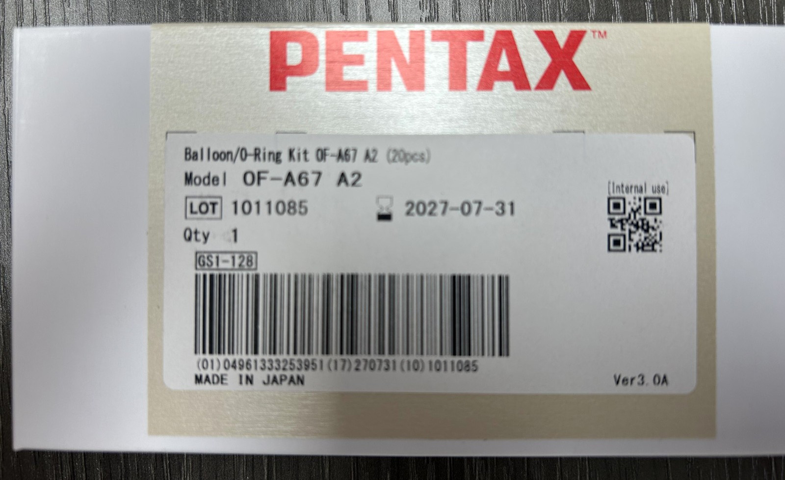 PENTAX OF-A67 Balloon/ O-Ring Kit, 20 Pcs, 07/2027