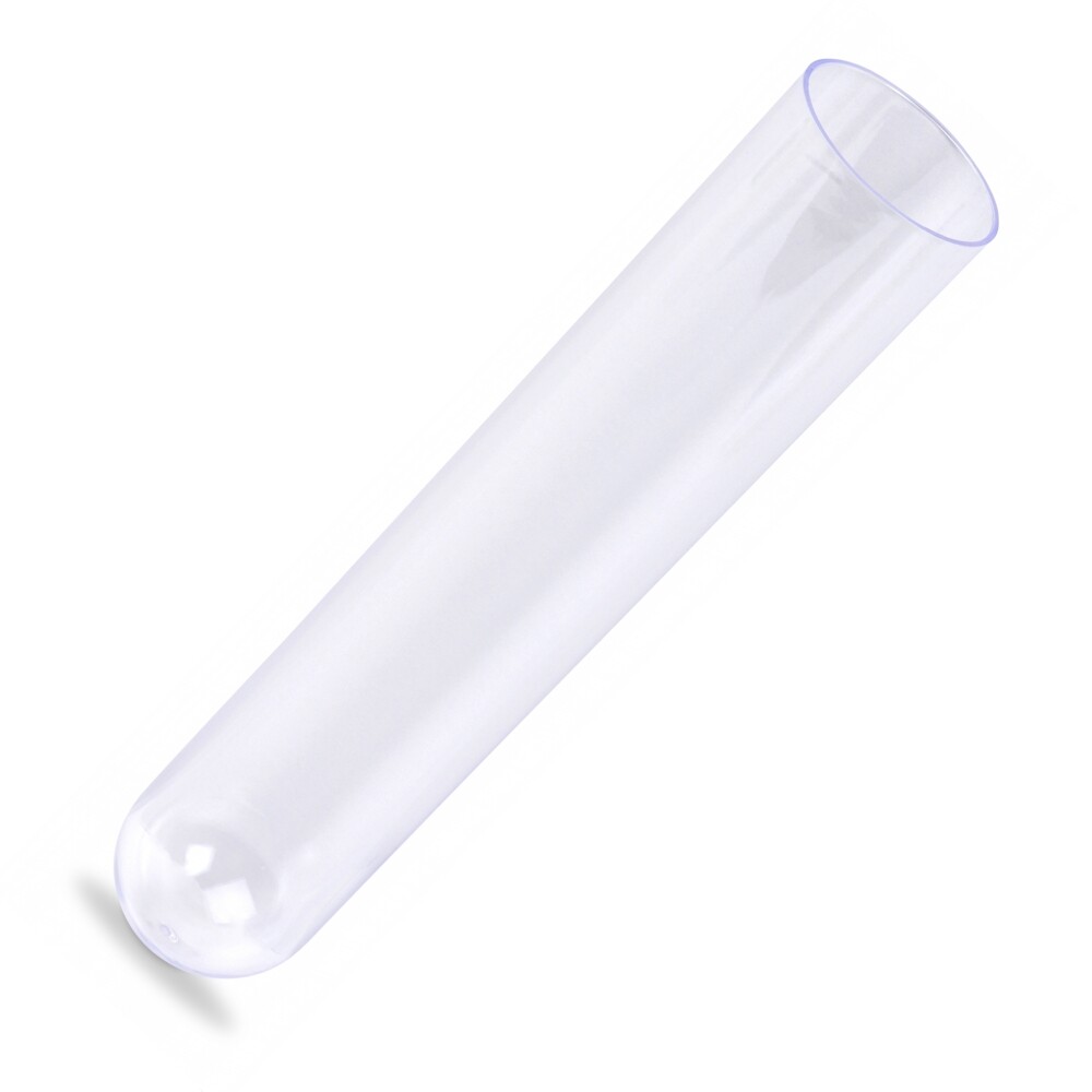 40x197mm, PS Plastic, Round Btm, 200ml Vol, Natural (Case 200)