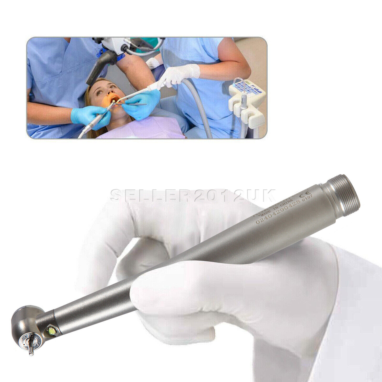 Dental High Speed Handpiece E-generator LED Fiber Optic Push 2 Hole 2-H Borden