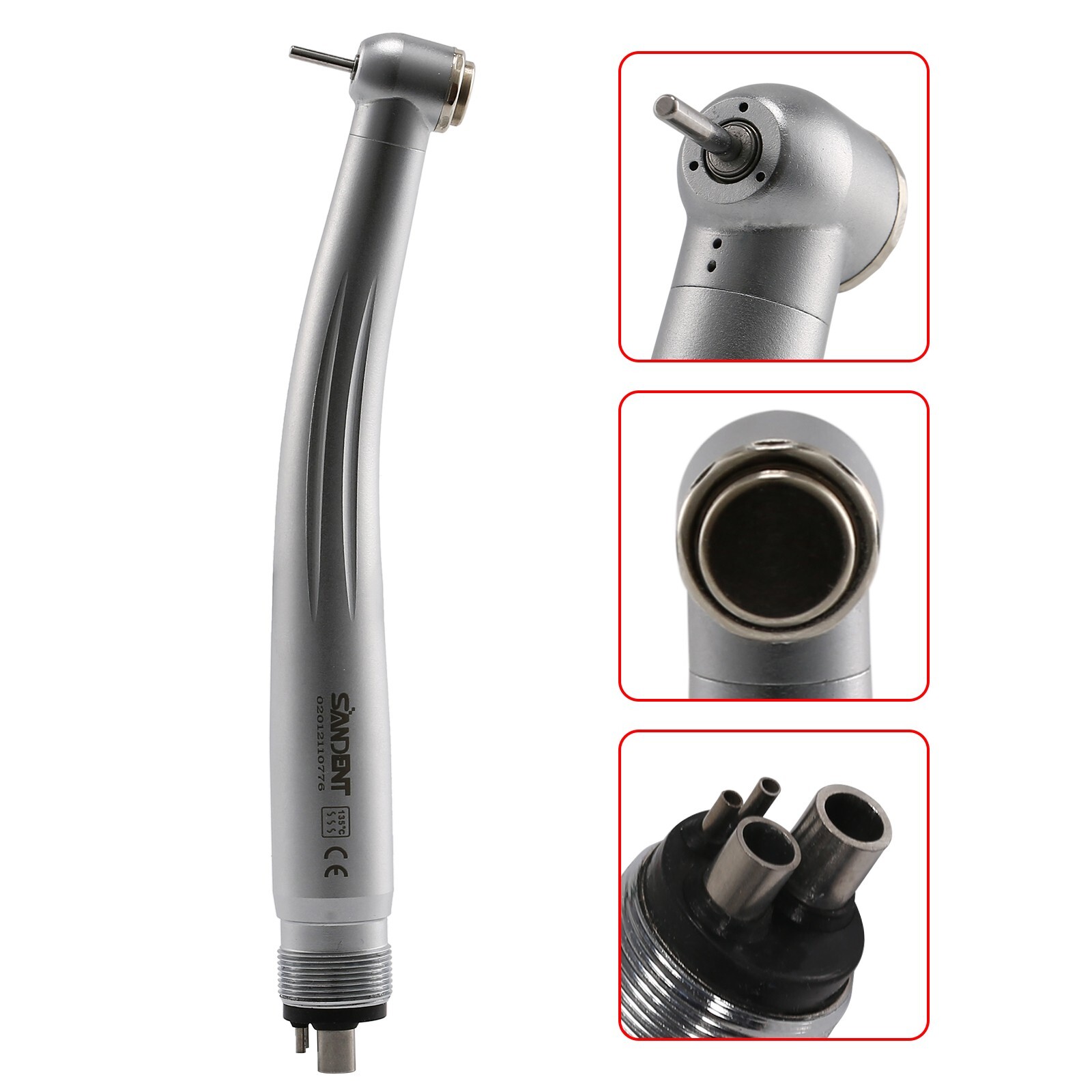 10 SANDENT NSK Style Dental High Speed Handpiece Push Button Standard Head 4Hole