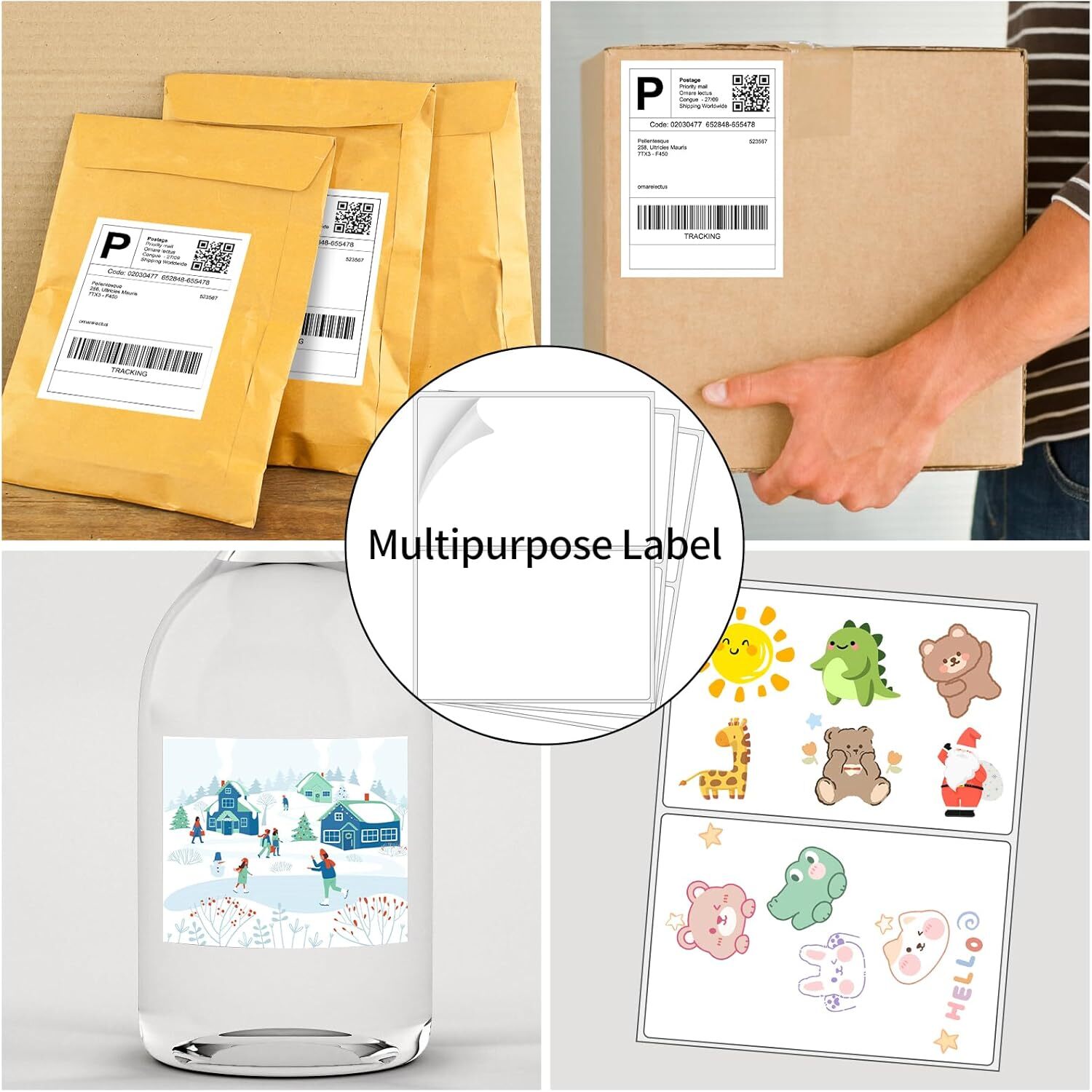 8.5×5.5 Shipping Labels Rounded Corner Self Adhesive 2 Per Sheet 50-5000 Labels