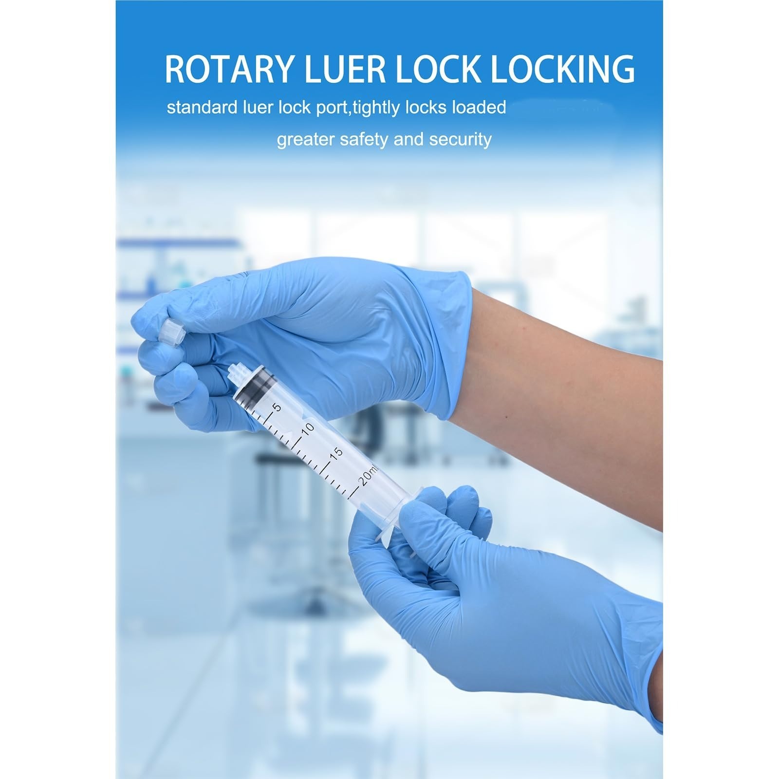 Luer Lock Syringe 20ml – Sterile Disposable Syringe Pack of 10