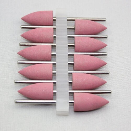 50 Pcs Dental Lab Silicone Rubber Polishers Diamond Polishing Burs 2.35 mm