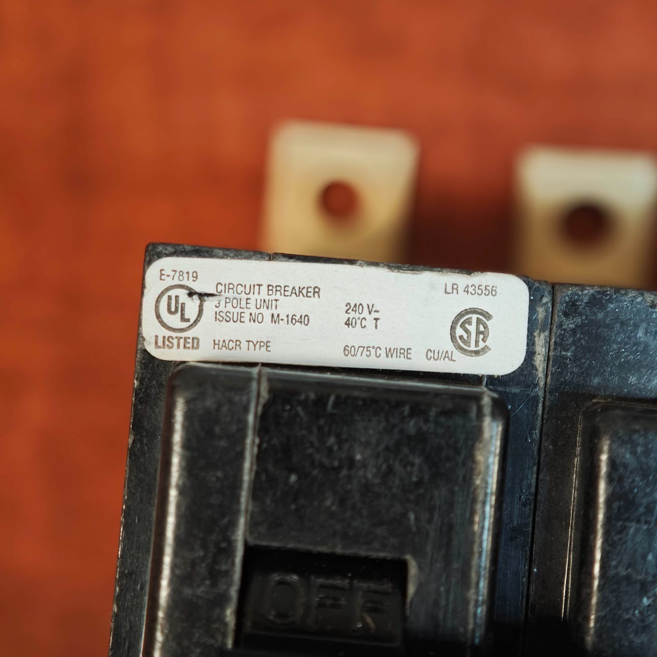 Eaton QBHW3060H 3 Pole 60 Amp 240 Volt 22kA@240V Bolt On Breaker