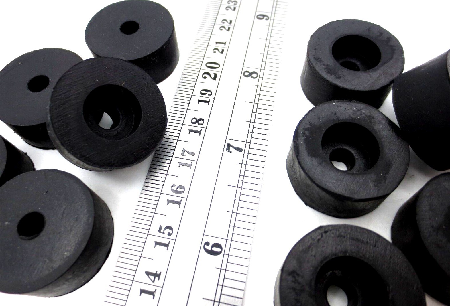 Screw Bolt On Rubber Bumper Pad Stand Fit For 3/16″ Screw Hole, 1″ Pad 1/2″ Tall