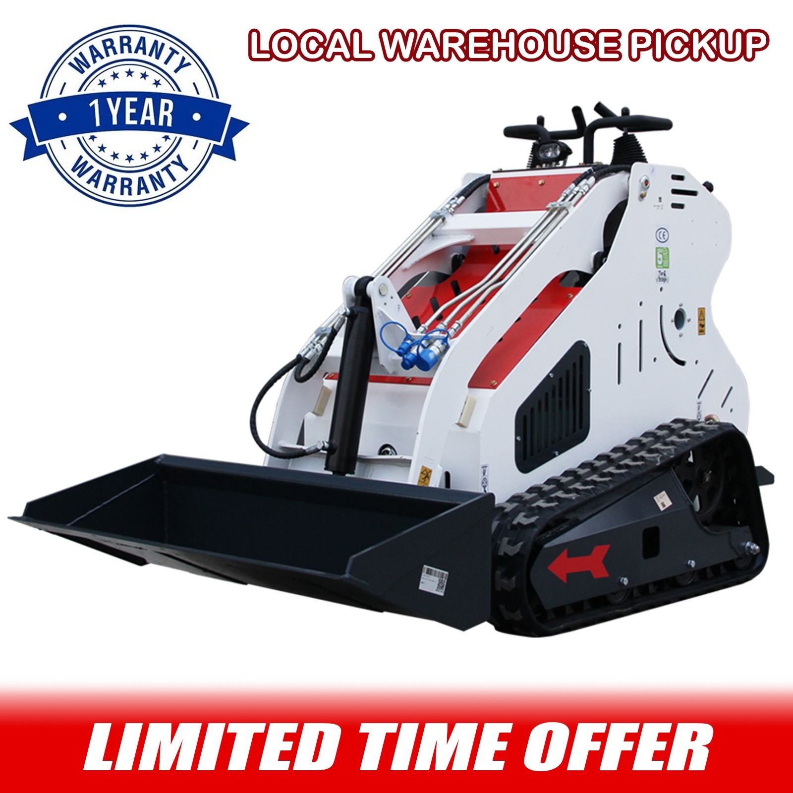 Upgrade Mini Skid Steer Loader 13.5HP Tracked Loader B&S Engine Pick Up USA 2026