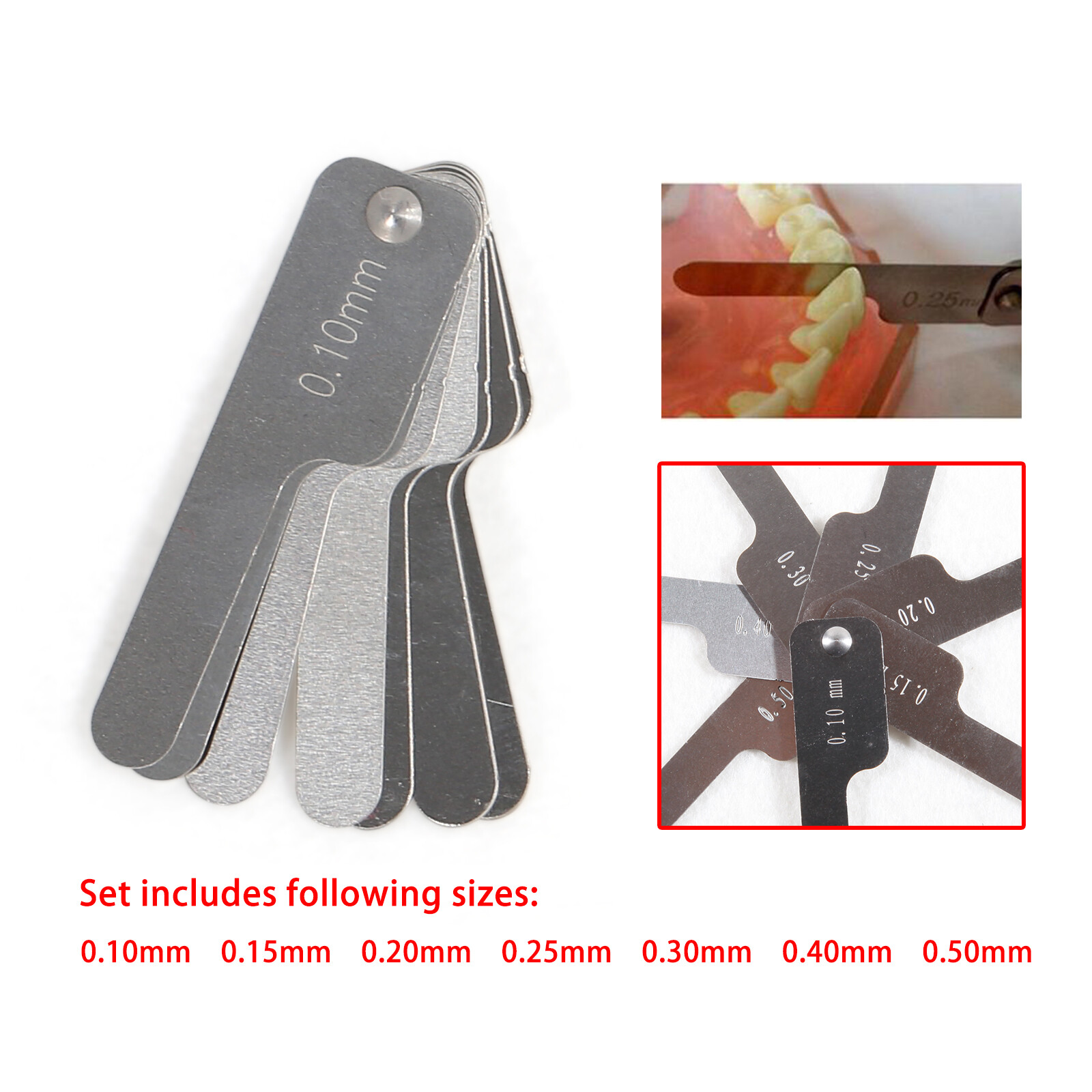 7/Set Sale Orthodontic Interproximal Enamel Reduction IPR Gauge Ruler