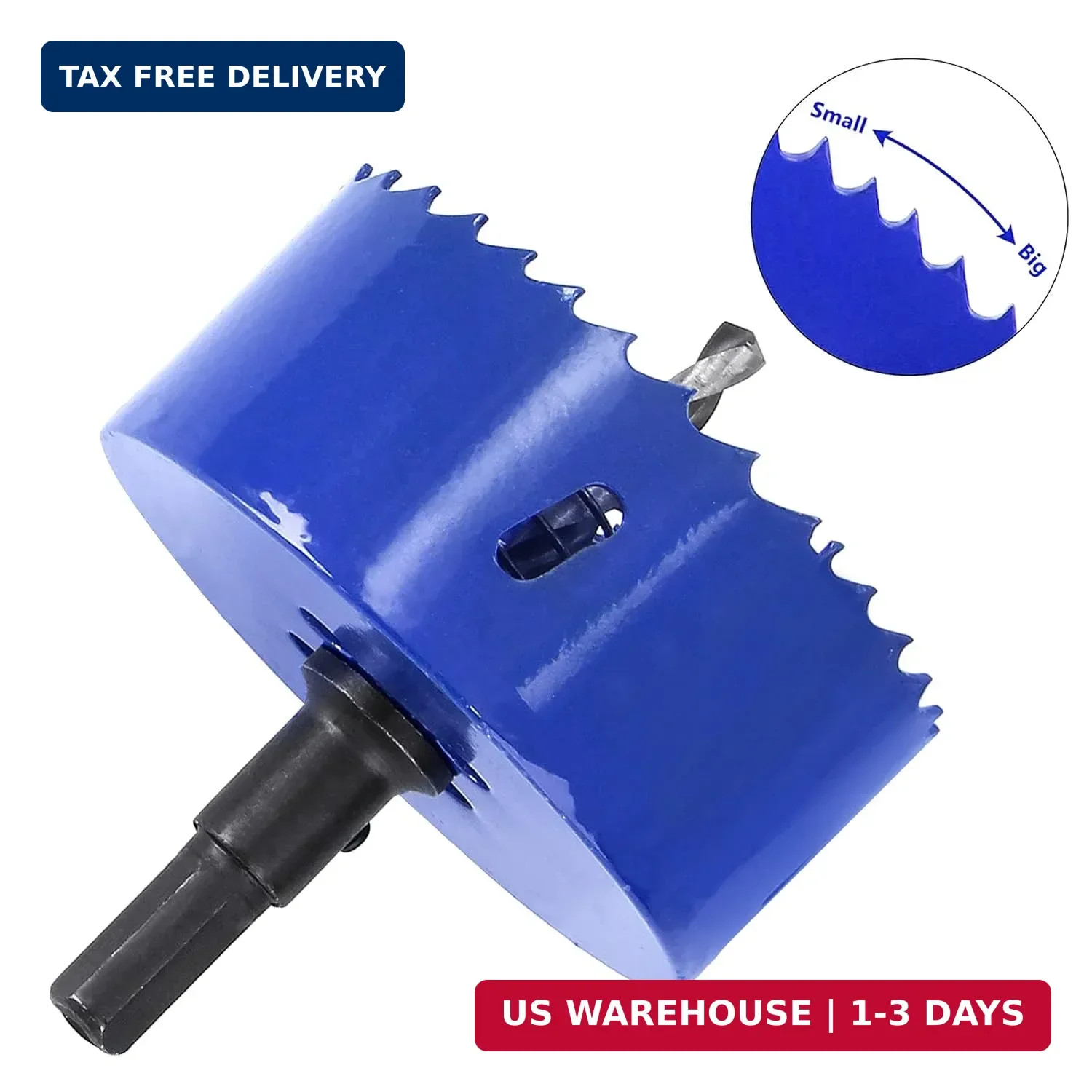 3-1/8 inch 79mm Hole Saw, 1 1/4 inch Cutting Depth HSS Bi-Metal Hole Cutter