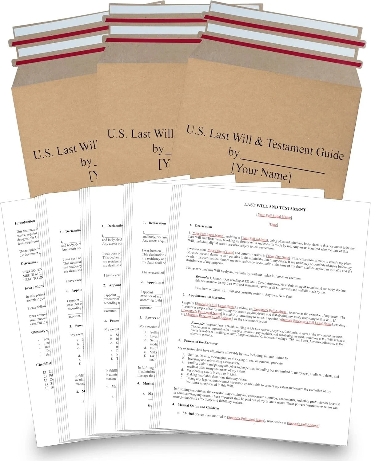 2025 Last Will and Testament Kit (3-Pack) – DIY Estate Planning Forms, Lawyer-