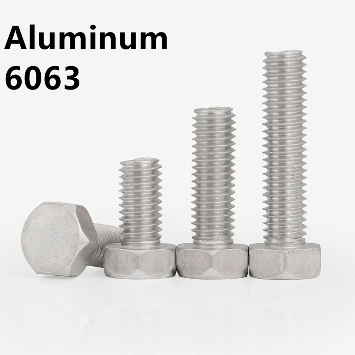 M6 M8 M10 M12 Aluminum Alloy 6063 Hexagon Bolts Hex Head Cap Screws DIN933