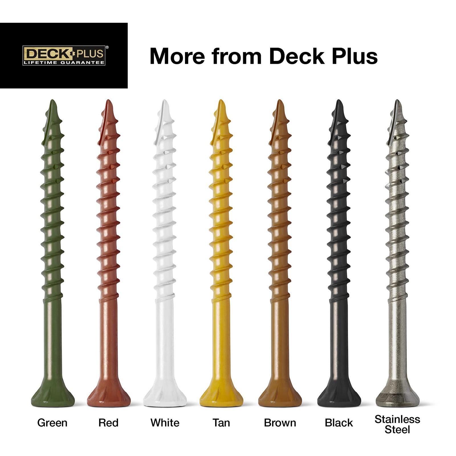 Deck Plus Wood Screws, Brown Exterior Screws, 2 x #8, 5lb