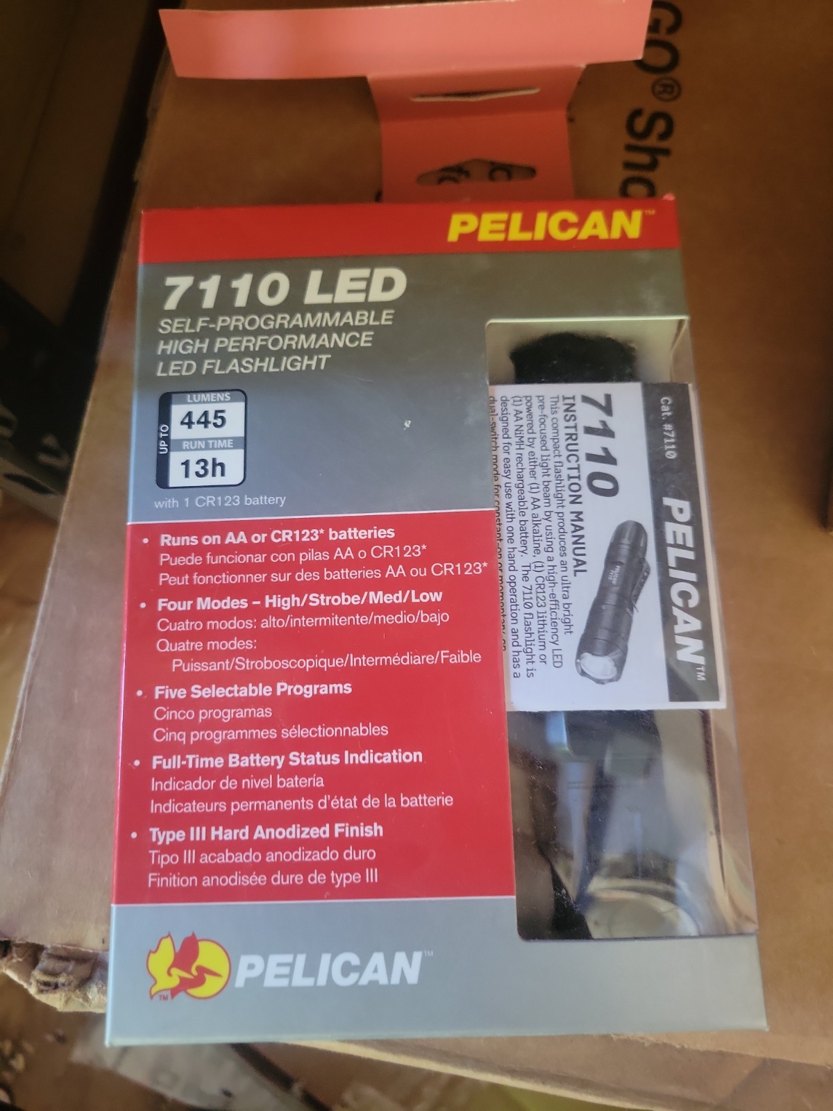 Pelican Tactical Flashlight 7110 LED 071100-0000-110