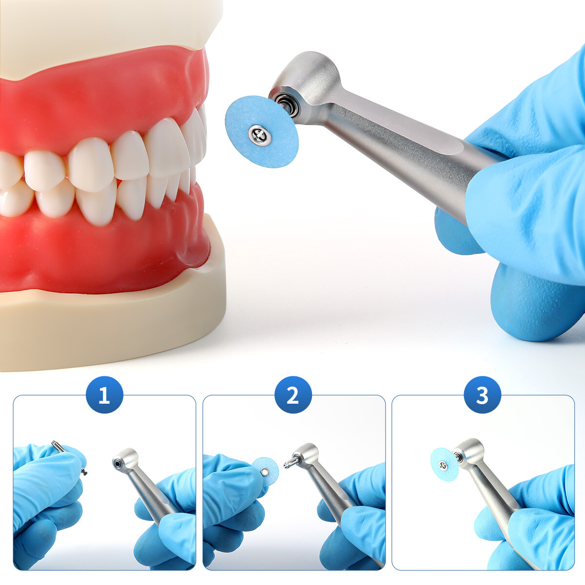 AZDENT Dental Soflex Discs Composite Finishing Polishing Discs 2.35mm+Mandrel