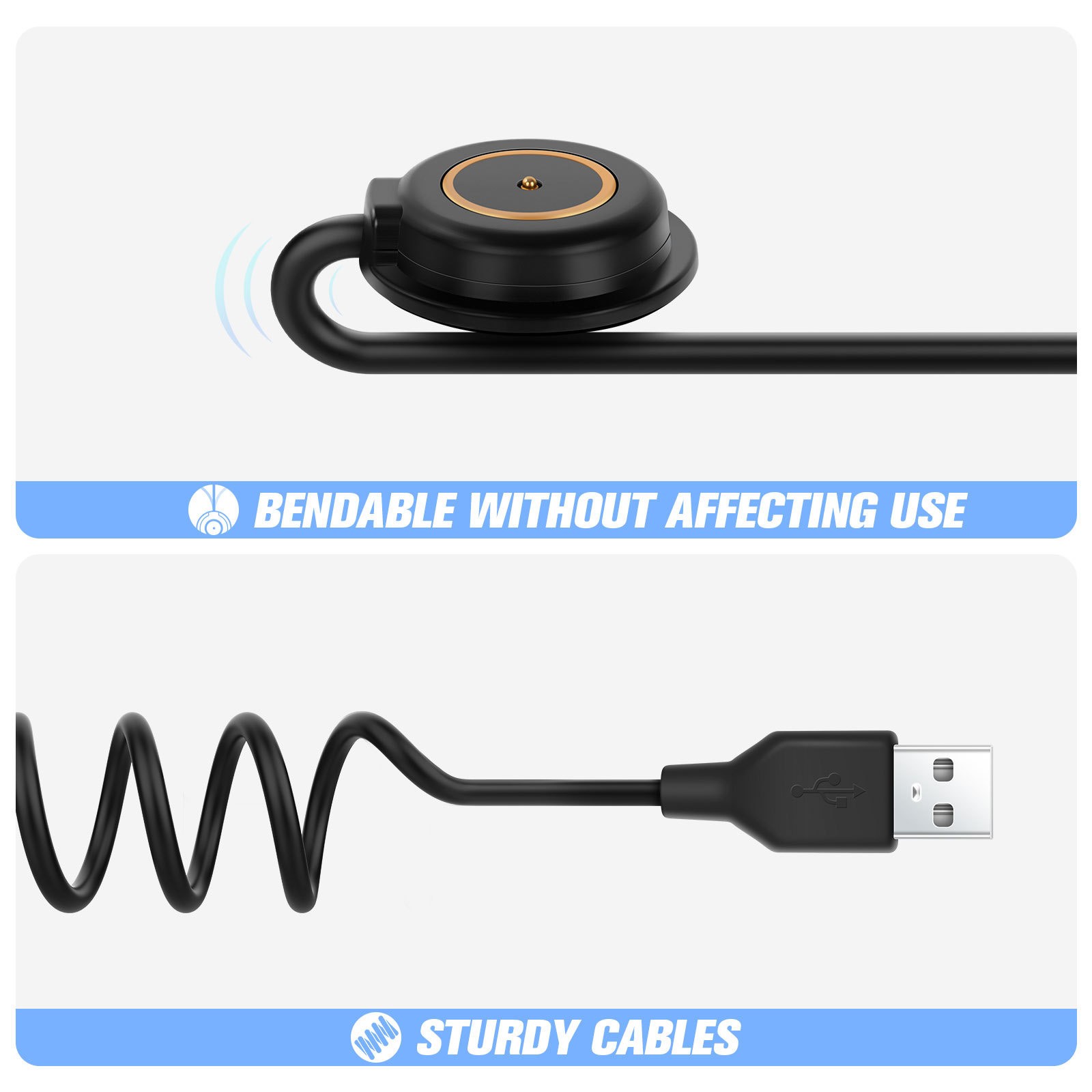 For OLIGHT Flashlight Magnetic Charging Cable Charger USB Power Bank Laptop Car