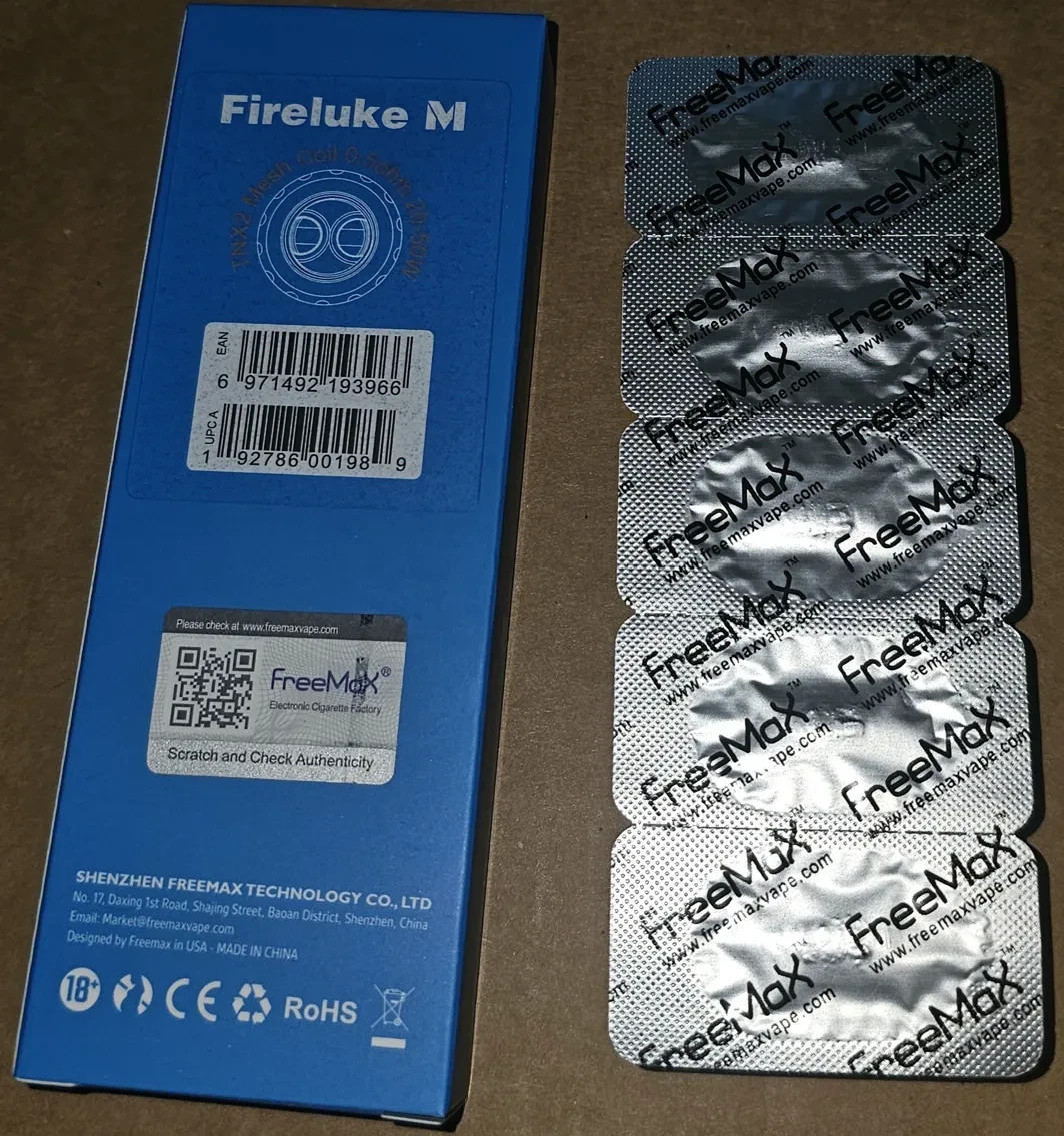 Freemax Fireluke M TNX2 0.5Ω Tea Fiber Cotton Mesh Coils 50-Pack AUTHENTIC NEW
