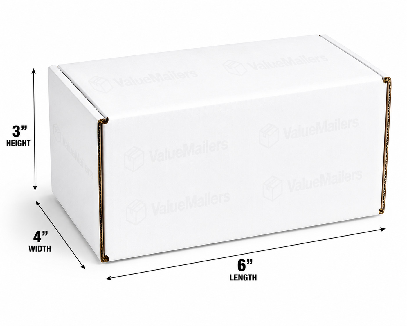 200 – 6x4x3 White Corrugated Shipping Mailer Packing Box Boxes 6 x 4 x 3