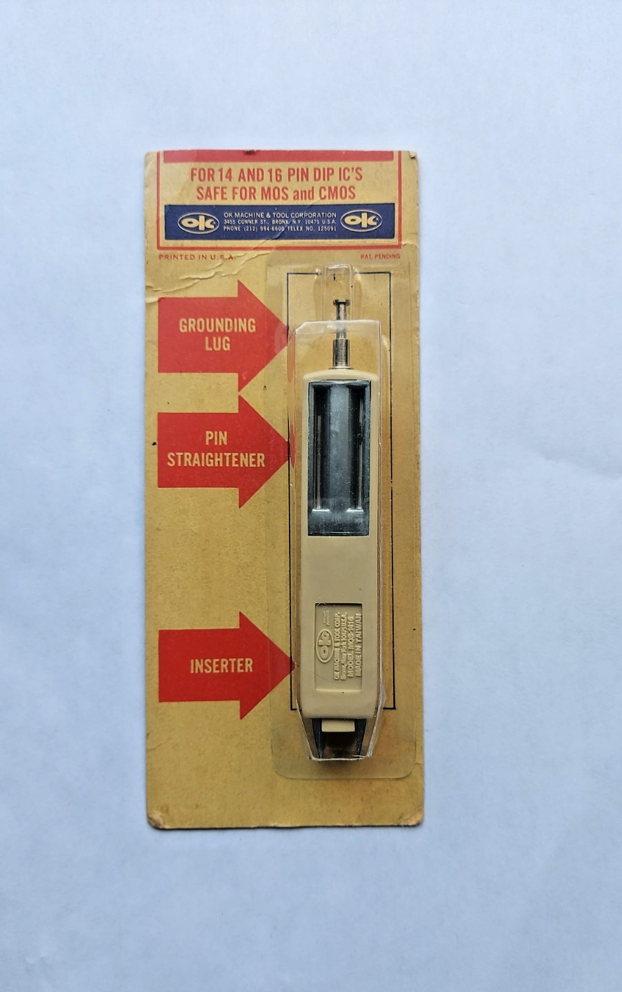 IC INSERTION/ EXTRACTION tool OK Industries Inc. MOS-1416 14 & 16 pin NOS