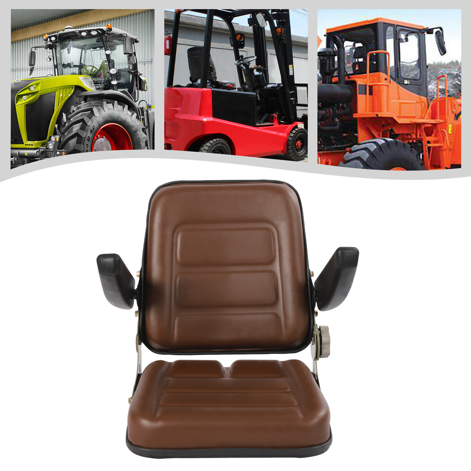 Tractor Forklift Seat SUSPENSION FORKLIFT SEAT with Adjustable Backrest+Armrest