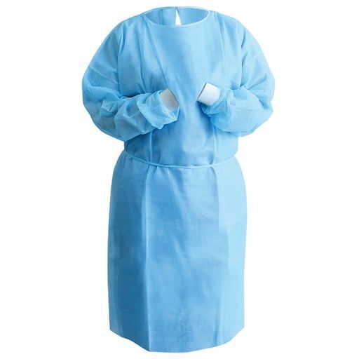 Up to 100gowns Dental, Medical Disposable Isolation Gowns, Blue