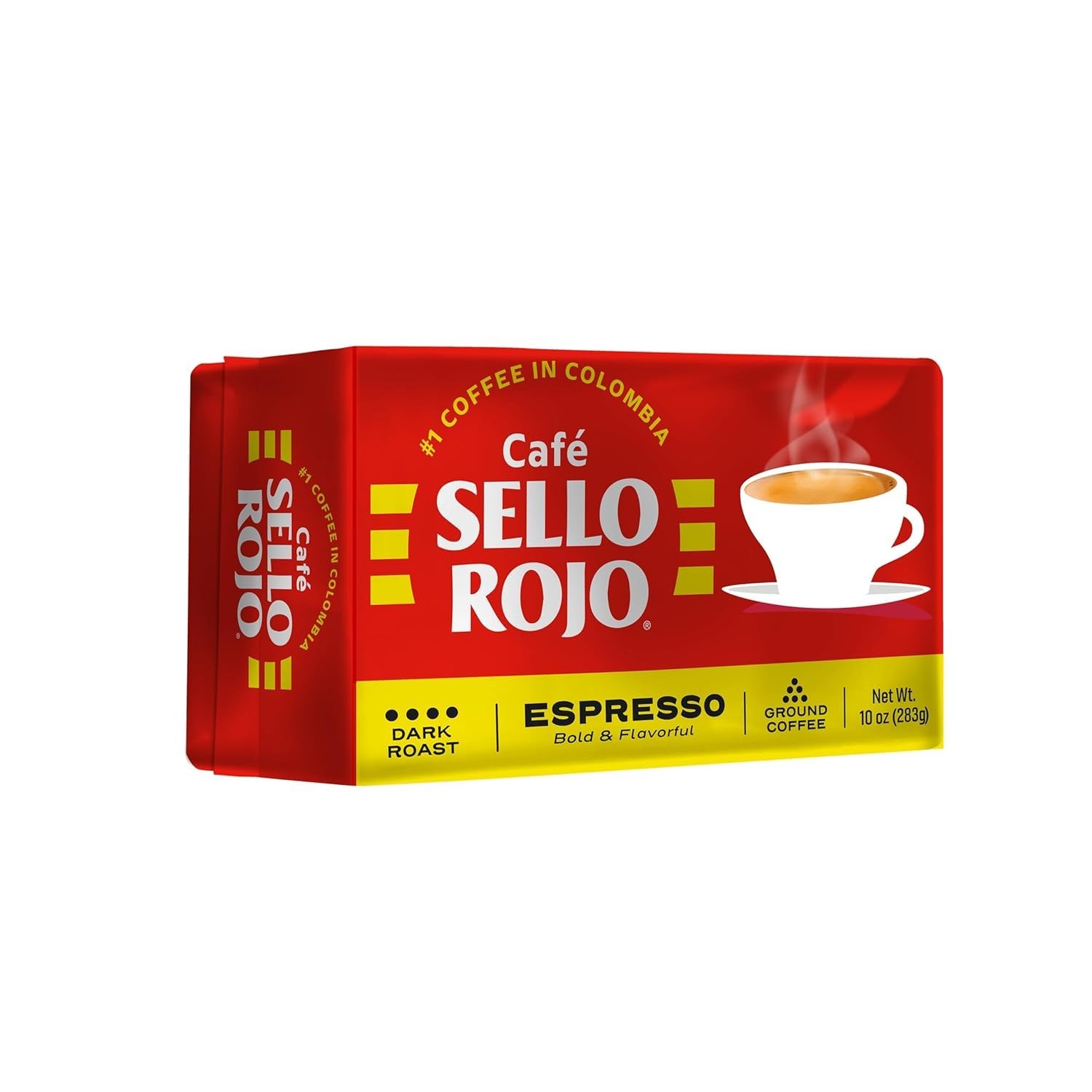 Sello Rojo Espresso Brick, 10 oz – Bold & Flavorful 1 Count (Pack of 1)