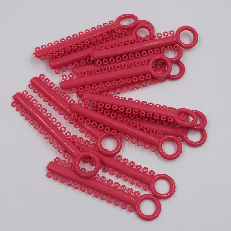 1040Pcs Dental Ligature Rubber Ties Orthodontic Elastic Bands Braces 6 Color