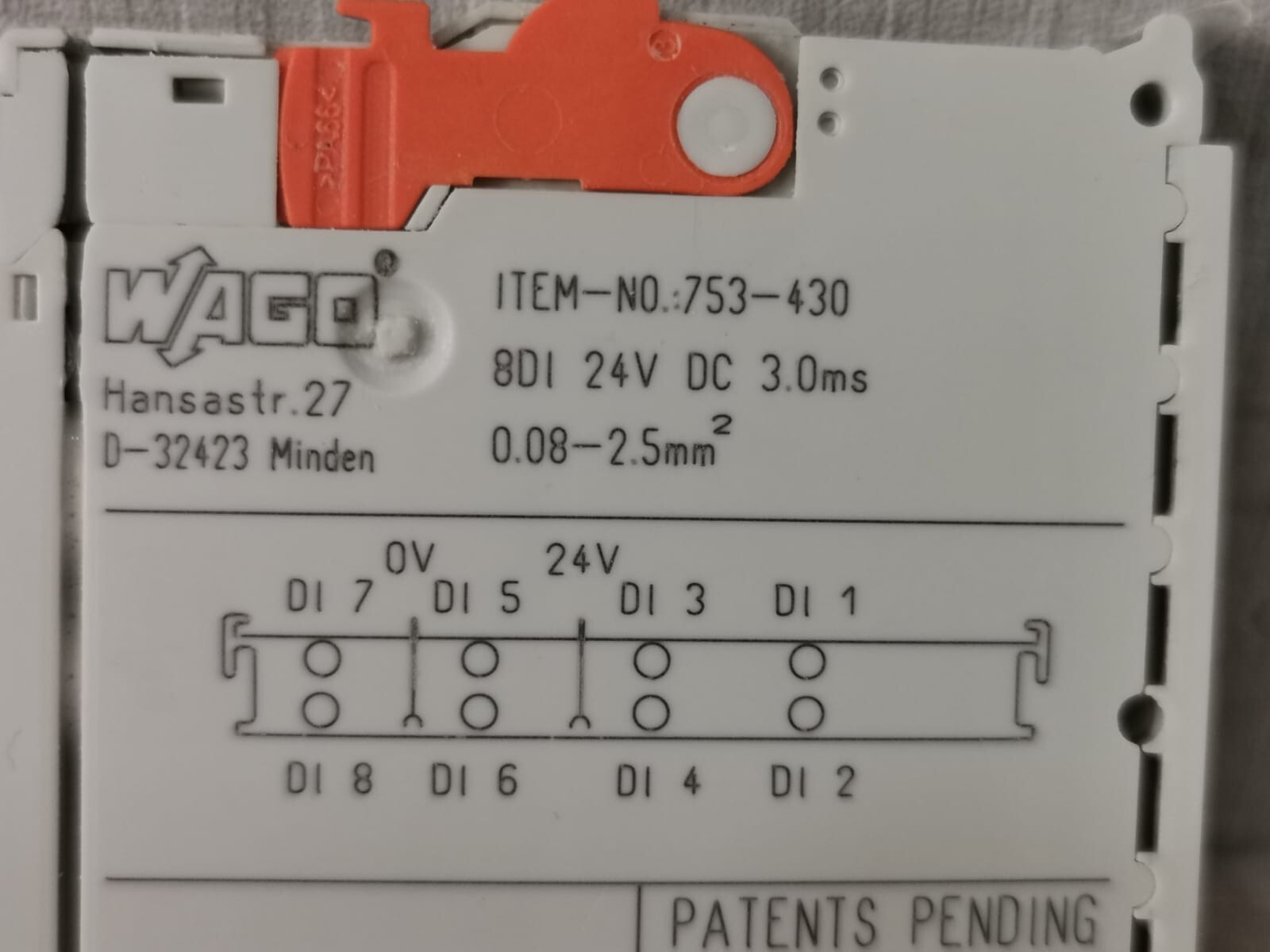 LOT 2 PCS WAGO 753-430 8 CHANNEL ANALOG INPUT MODULE