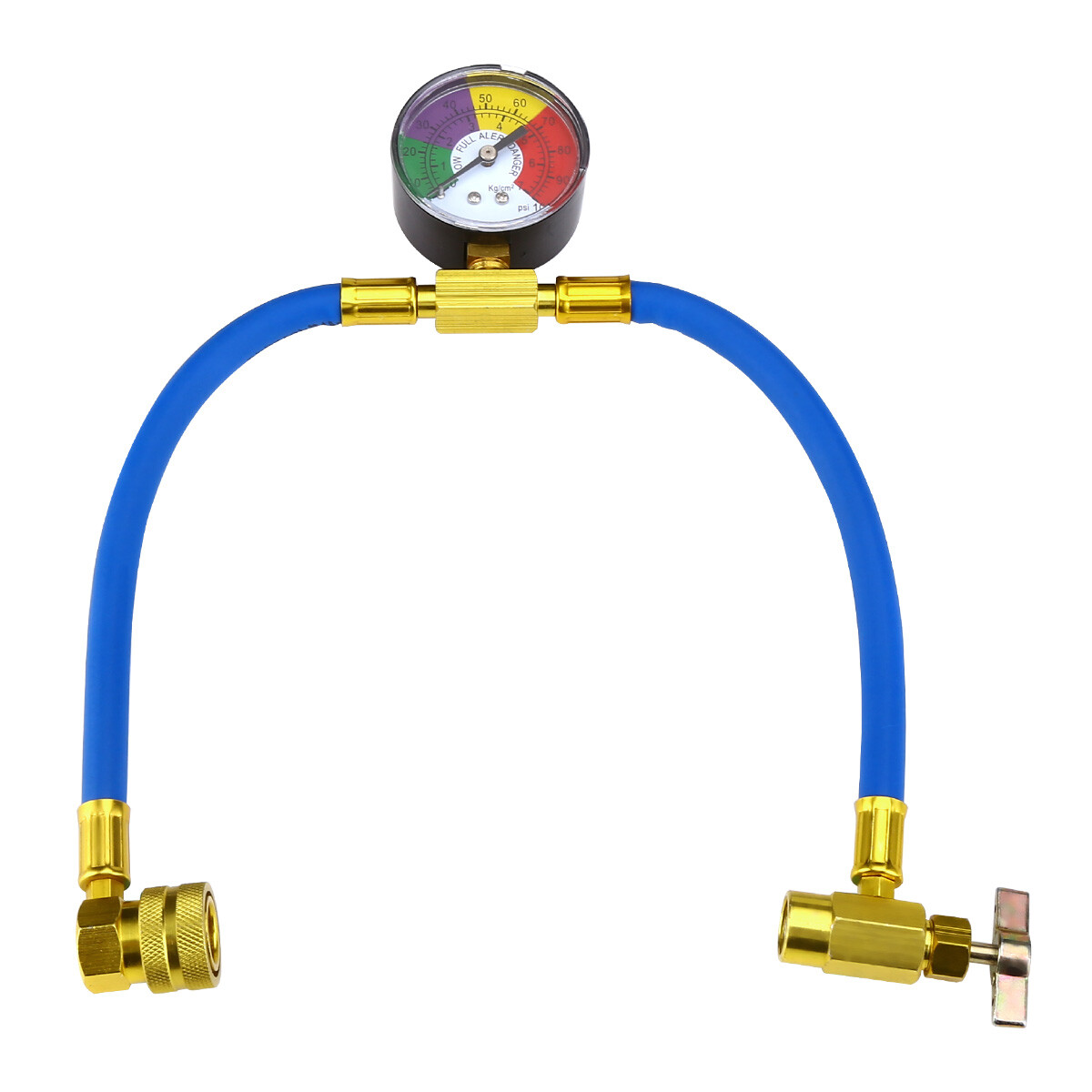 Self-Sealing R134A Refrigeration Recharge Hose Kit AC Charge Hose w/Gauge US