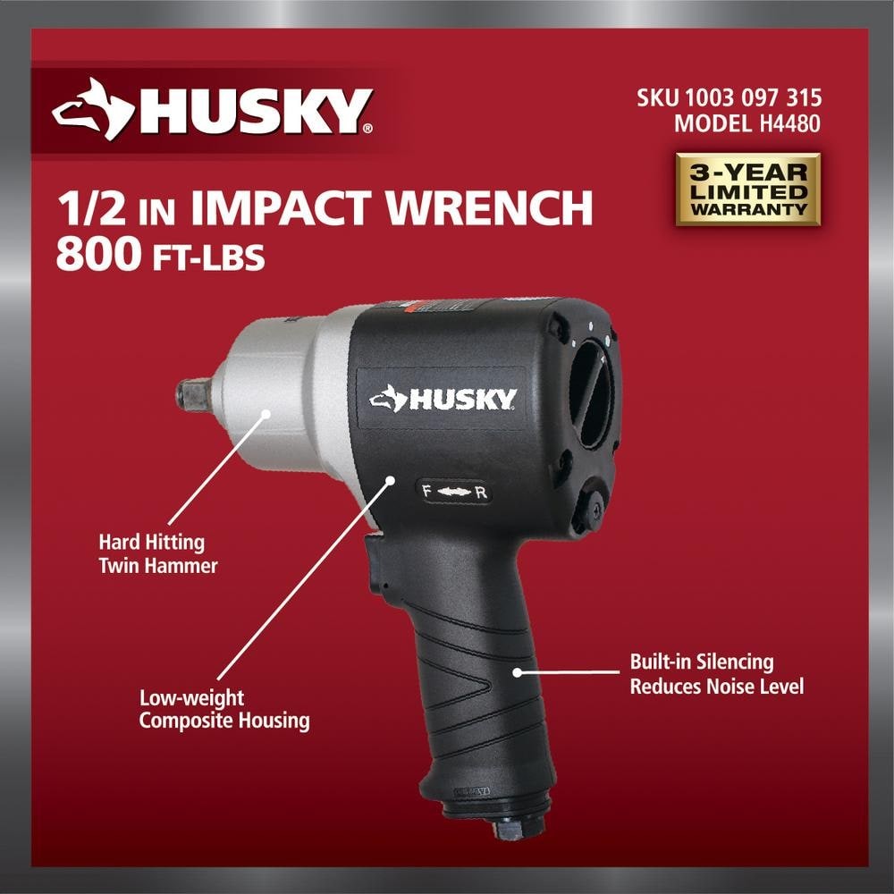 Husky 800 ft./lbs. 1/2 in. Impact Wrench