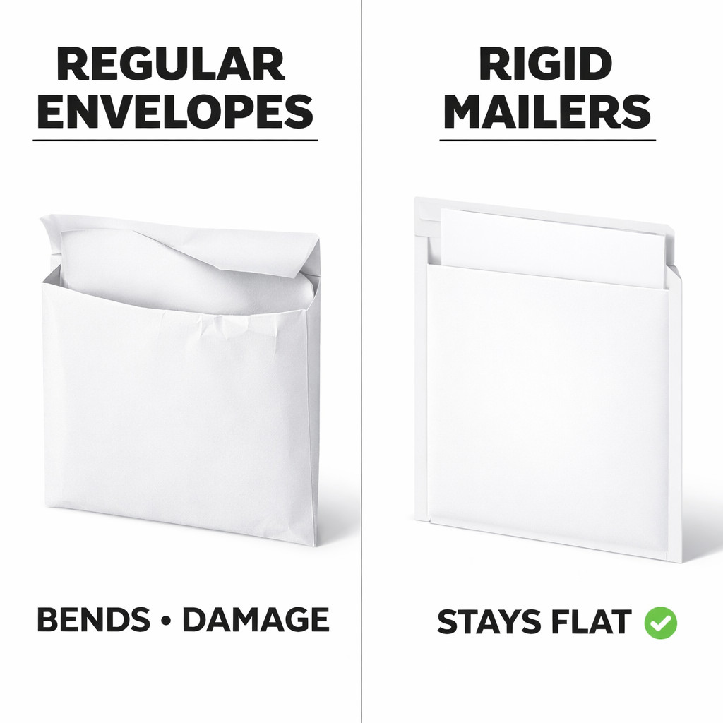 12.75×15 Rigid Stay Flat Mailers Self Seal Cardboard Envelopes 25-1000 Pcs