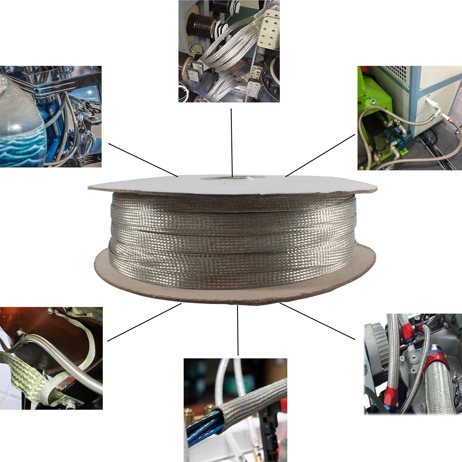 EMI RFI ESD Shielding Wire Sheathing Cable Sleeve Metal Mesh 12’&30′ Length Lot