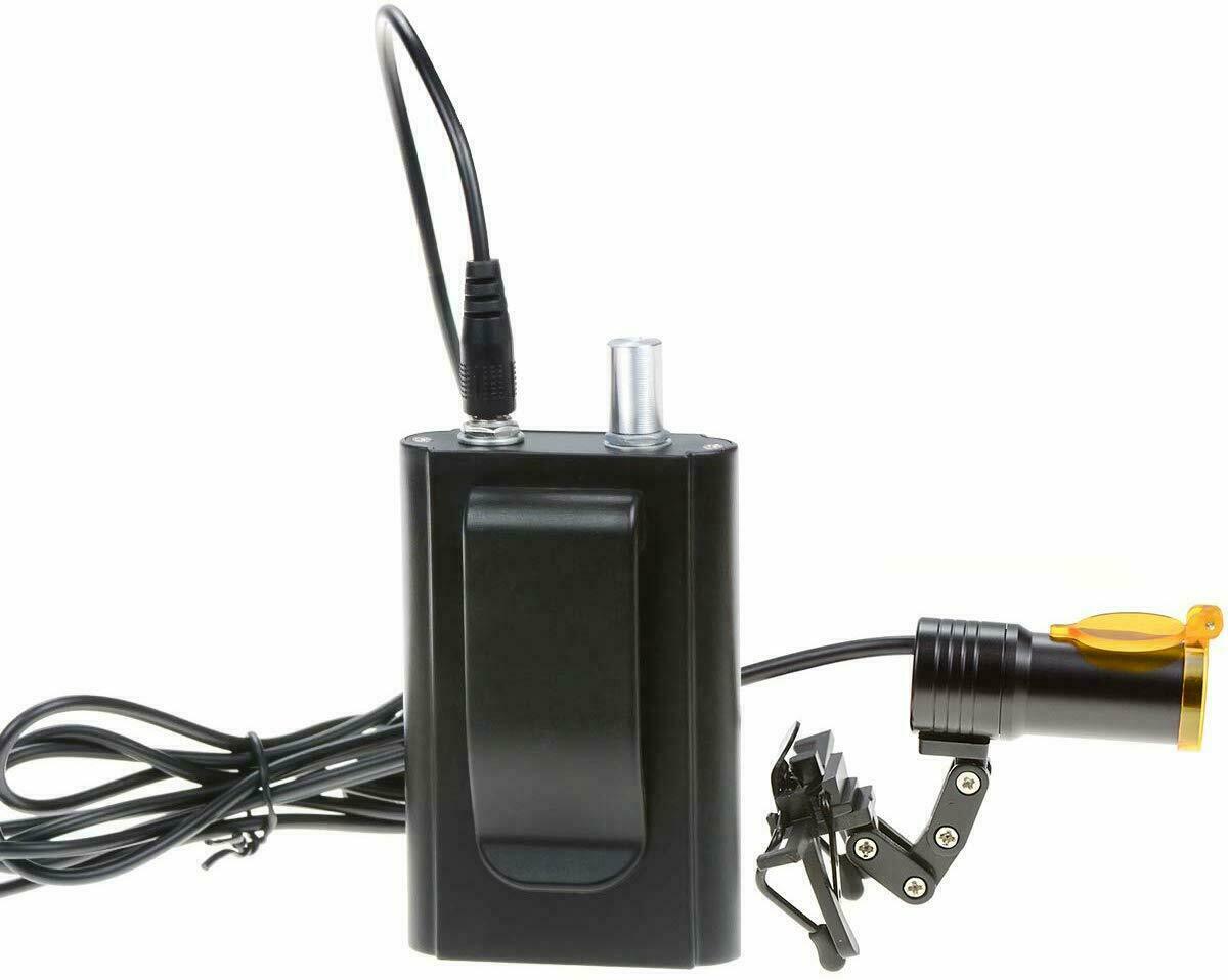 5W LED Dental Metal Clip-on Head Light with Filter & Belt Clip Black US STOCK