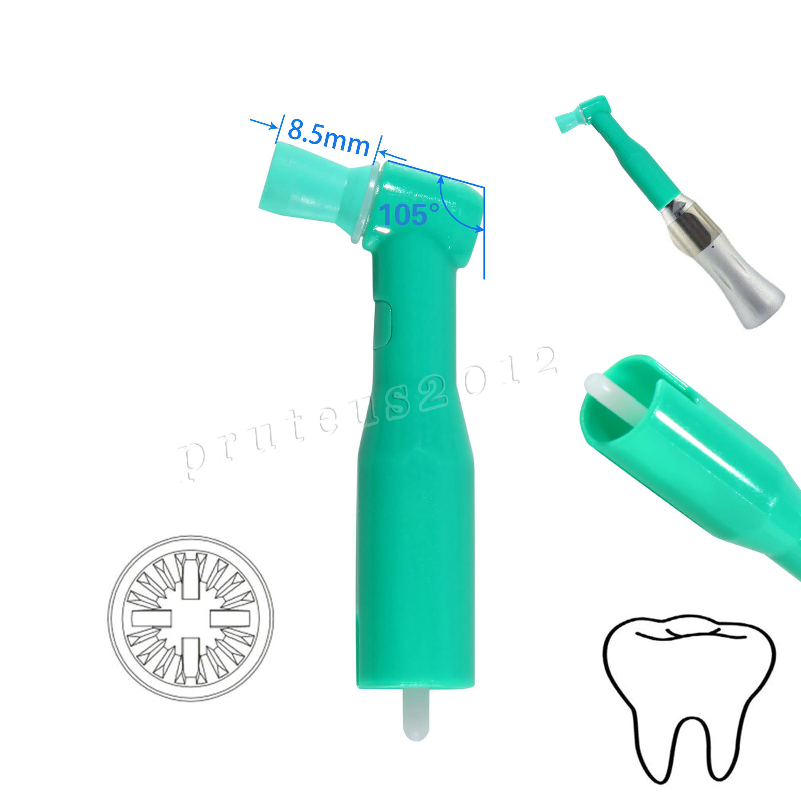 Dental Disposable Prophy Angles Soft Contra Angle 105° Latex Free 100 pcs