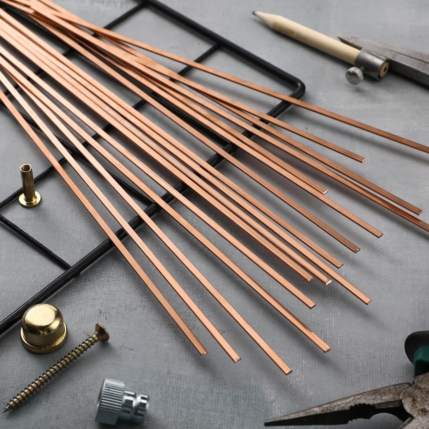 40 Sticks 7.5% Silver Brazing Rods – Flat Phos Copper Welding Rods for HVAC, Air