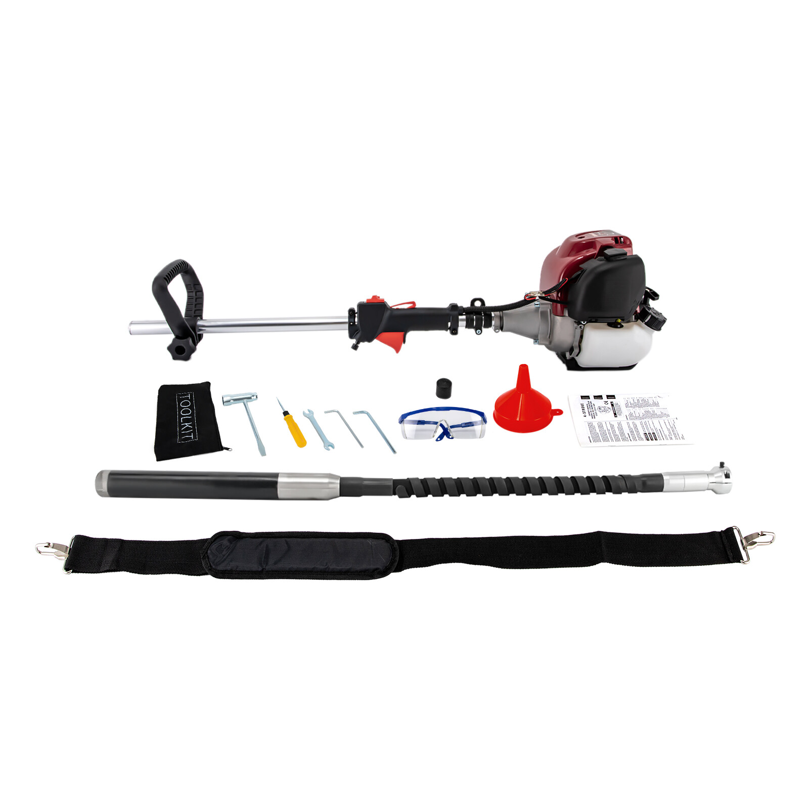 Handheld Gasoline Concrete Vibrator 1.4HP W/ Poker Air Bubble Remover 4-stroke