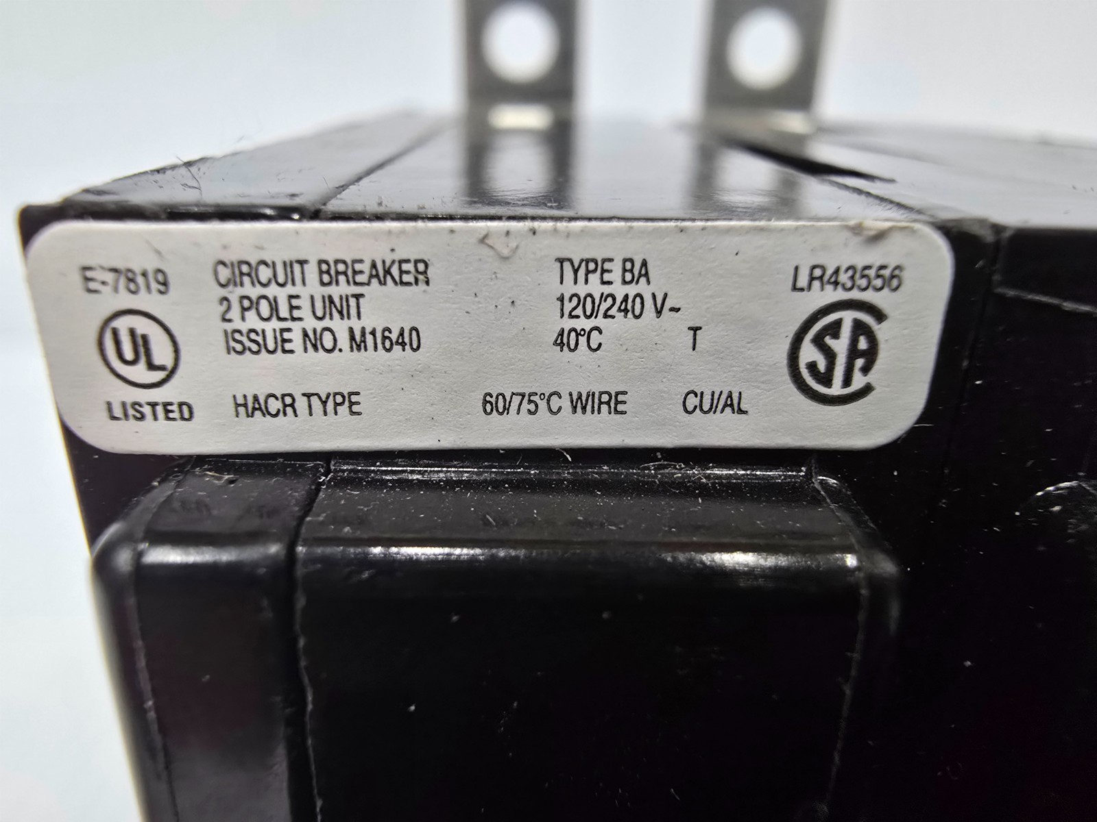 New Eaton 20 Amp Bolt-On Circuit Breaker 120/240 VAC 2 Pole 10 kA BAB2020