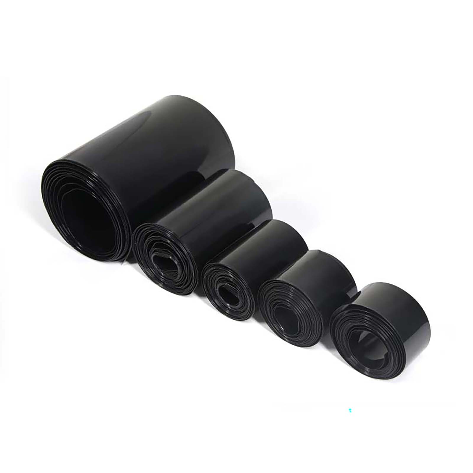PVC Heat Shrink Tubing Wrap RC Battery Pack 7mm – 500mm Flat Size Black