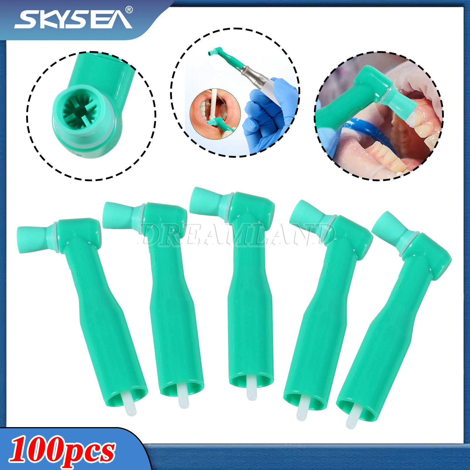 Dental Disposable Prophy Angles Soft Contra Angle 105° Latex Free 100 pcs
