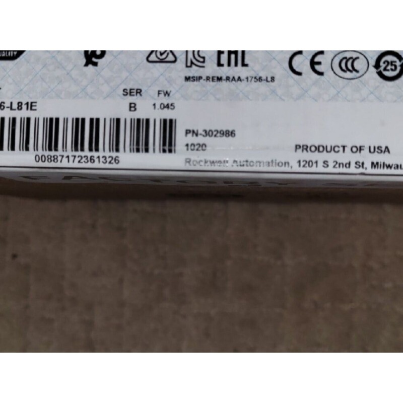Allen Bradley 1756-L81E Sealed ControlLogix 3MB Controller ~AD