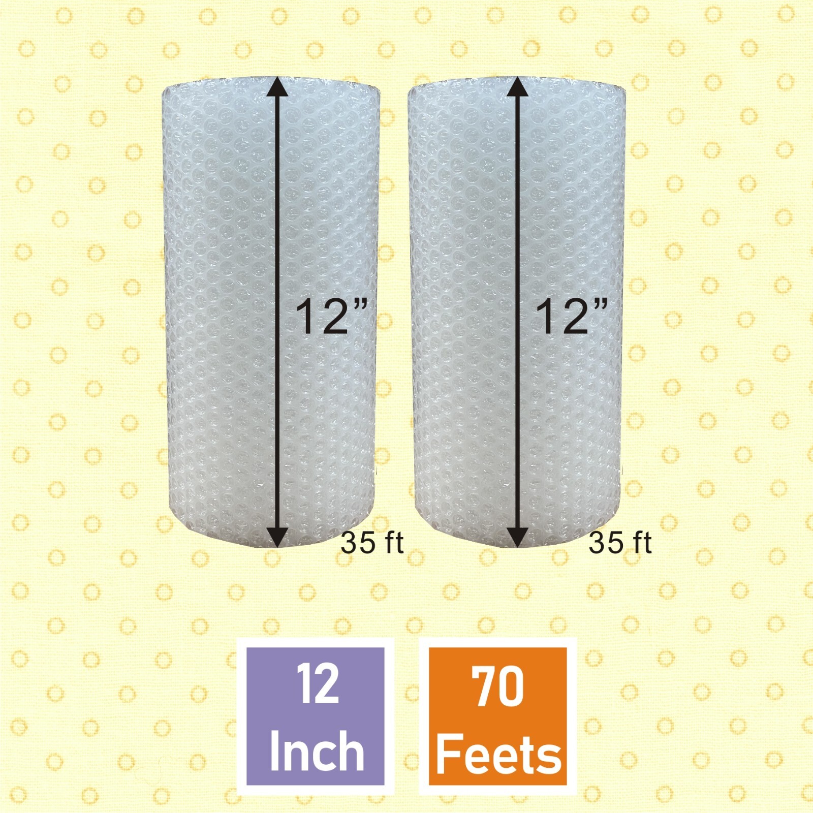 Small bubble 3/16″ Perforated every 12″ 35 70 350 700 1400 ft Shipping / Mailing
