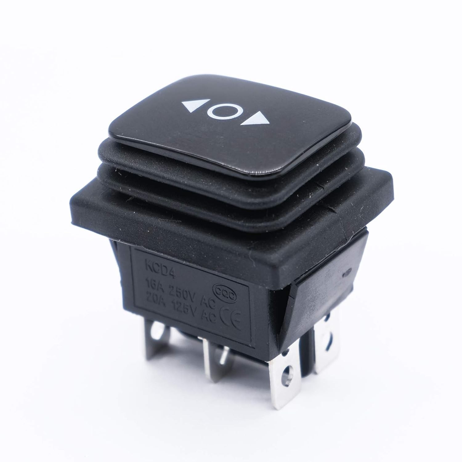 Mxuteuk 3Pcs Waterproof Momentary Rocker Switch (On)/Off/(On), DC 12V 10A Toggle